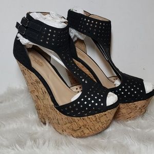 Black Charlotte Russe Wedges